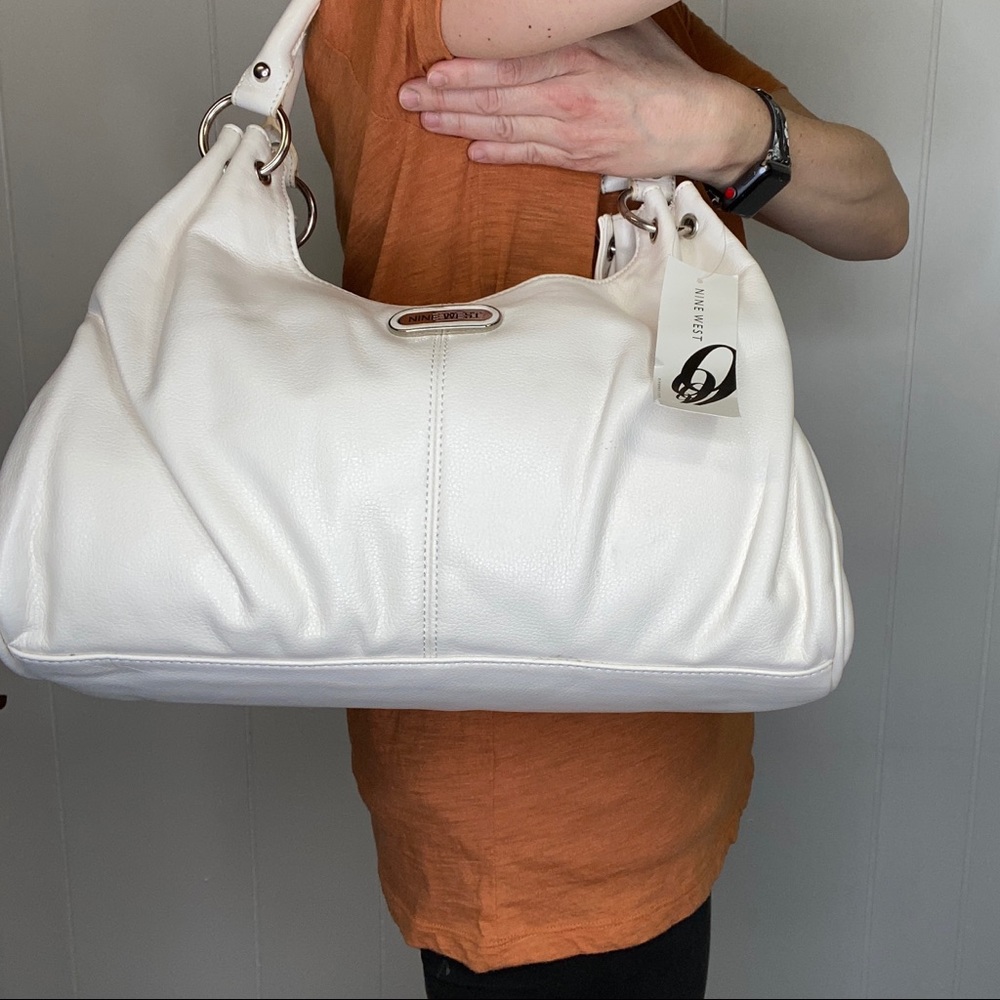 Nine West Carmel white handbag purse satchel NWT - Picture 7 of 8